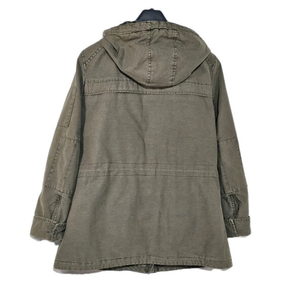Levis Jacket Womens Large Hooded Green Anorak Military Jacket - Picture 3 of 10